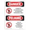 Signmission Safety Sign, OSHA Danger, 14" Height, Rigid Plastic, Chemical Unloading Area Authorized Spanish OS-DS-P-1014-VS-1064 - alternate 1